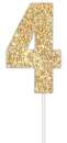 Gold Glitter Cake Topper - No 4